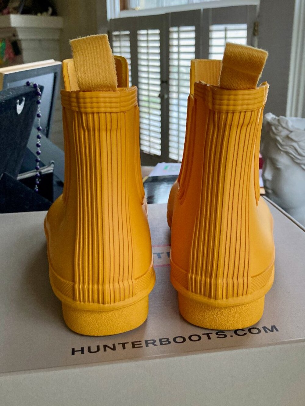 HUNTER w original chelsea rain boots yellow 7 - Picture 4 of 8